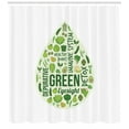 thumbnail image 3 of Avocado Shower Curtain, Teardrop Shape Image for Healthy Nutrition and Benefits of Green Plants, Fabric Bathroom Set with Hooks, 69W X 84L Inches Extra Long, Emerald Pale Green, by Ambesonne, 3 of 3