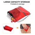thumbnail image 4 of Unique Bargains Drawstring Backpack Bulk Gym Draw String Bags Reflective Strips Cinch Sack, Red 25 Pack, 4 of 7