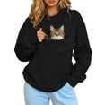 thumbnail image 6 of XINPING Cat Pouch Hoodies for Women Oversized Sweatshirts Pet Pullover Carrier Large Pocket Hooded Sweatshirt for Puppy Dogs Holder Cute Tops, 6 of 8