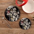 thumbnail image 2 of FREEAMG Black Treble Clef Trivets Pot Holders Set of 2 Decoration Potholders for Kitchens Pure Cotton Thread Weave Trivets,Hot Pads for Kitchens,Coasters,Placemats,Spoon, 2 of 7