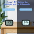 thumbnail image 4 of Geevon Small Travel Alarm Clock, Digital Alarm Clocks for Bedrooms Home Office, Battery Operated Desk Clock with 3 Inch Large Display, 2 Alarms, 5s Backlight, Snooze, Indoor Temperature(Black), 4 of 8