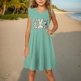 thumbnail image 2 of Fjofpr Girls Dresses $ 5.00 Toddler Girls Dress Summer Ruffle Sleeve Sundress Outfit For Kids 4-14T, 2 of 7