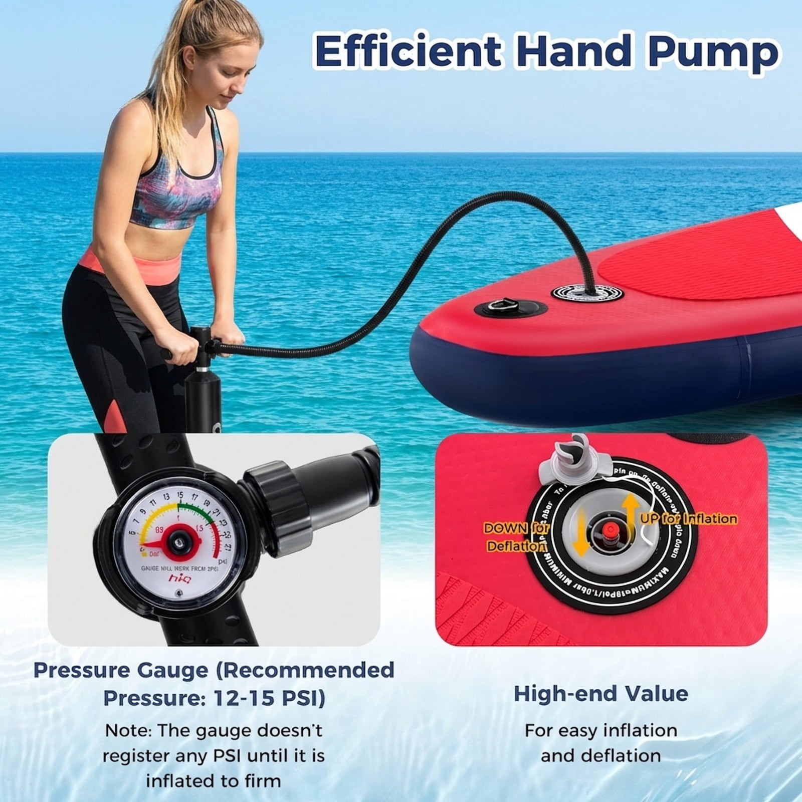 Airfind Inflatable Paddle Board with Fin and Backpack-B
