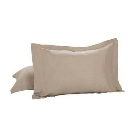 Luxury Hotel Tailored 2-Pack Standard/Queen Shams, Mocha