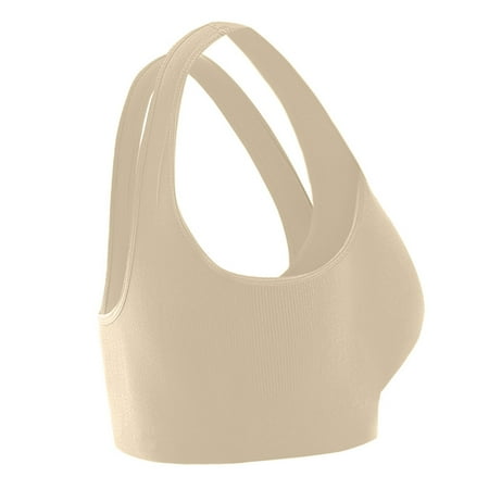 

nsendm Bandeau Women Top Bra Padded Stretchy Plus Double Removable Strapless Size Sheer Lingerie Dress for Women Underwear Khaki 6X-Large