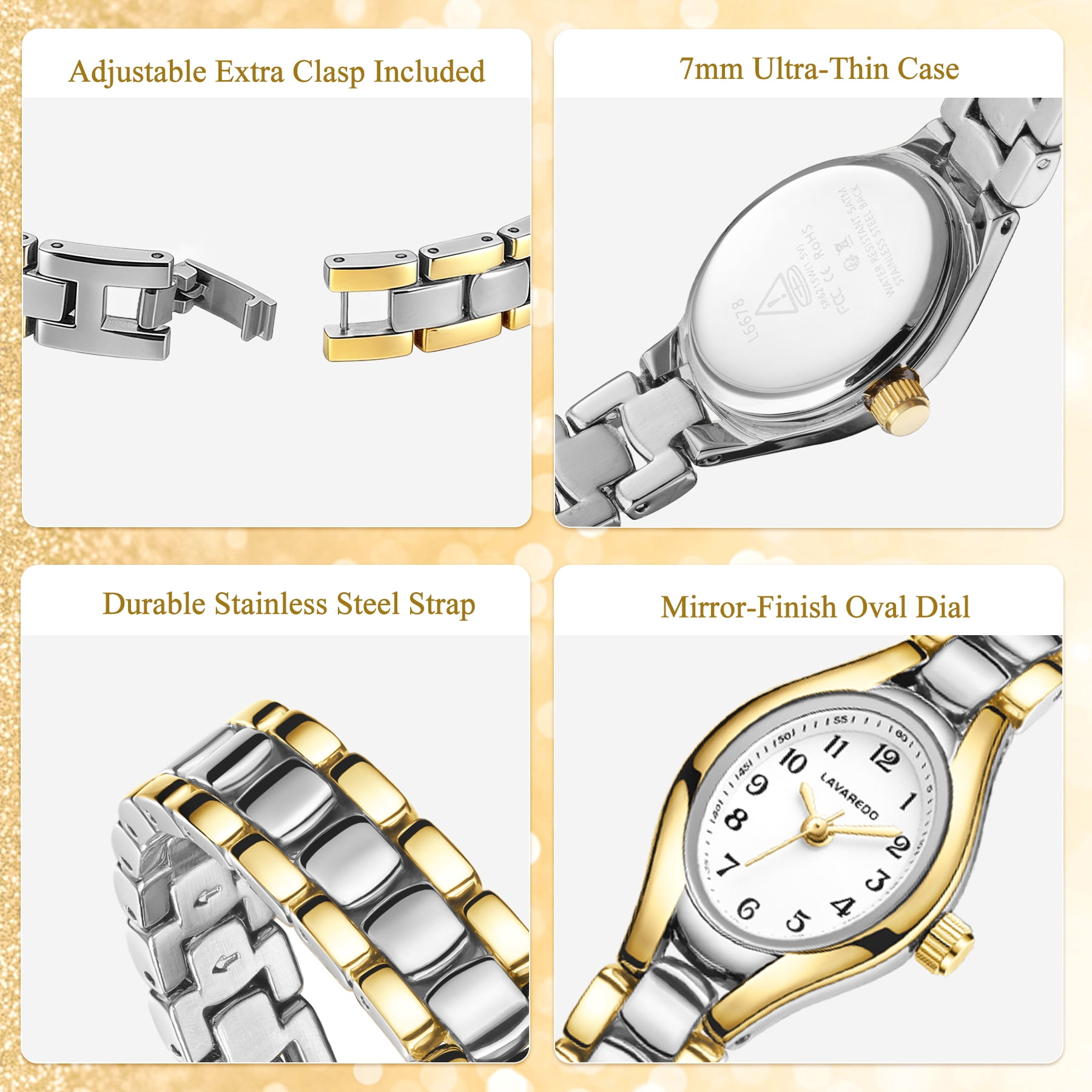 Elegant Ultra‑Thin Women’s Watch with Oval Dial | 7mm Slim Case,Stainless Steel Strap, 3ATM Water Resistance – Perfect Gift for Women
