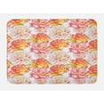 thumbnail image 1 of Floral Bath Mat, Art of Watercolor Style Blossoming Roses, Plush Bathroom Decor Mat with Non Slip Backing, 29.5" X 17.5", Coral Orange White, by Ambesonne, 1 of 2