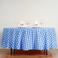 thumbnail image 4 of BalsaCircle 108" Gingham Checkered Polyester Tablecloth Blue and White, 4 of 6