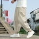 thumbnail image 5 of Pantalones de chándal lisos para hombre, pantalones harem informales, pantalones deportivos con bolsillos para el gimnasio y uso diario, 5 of 5
