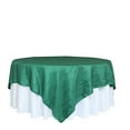 BalsaCircle 90" x 90" Hunter Green Metallic Crinkled Taffeta Square ...
