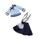thumbnail image 4 of Vestido para muñeca BJD 1:6, ropa, cosplay con accesorios, imaginación, educación, bricolaje Azul, 4 of 9