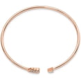 thumbnail image 2 of Solid 14K Rose Gold Lab Grown Diamond Arrow Cuff Bangle, 2 of 5