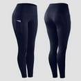 thumbnail image 2 of Jkety Leggings With Pockets High Waisted Leggings for Women - Tummy Control Yoga Pants for Workout Running Athletic Women's Leggings(Navy,XL), 2 of 5