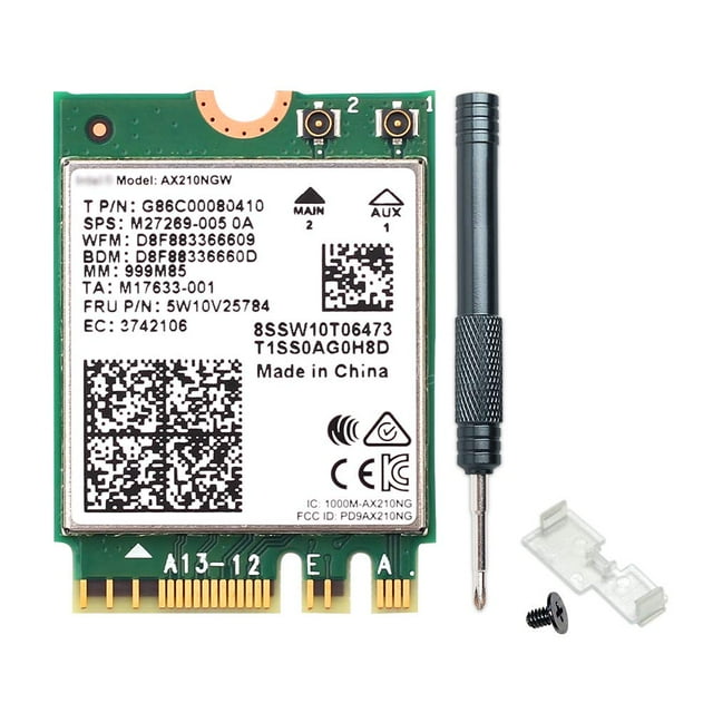 Tarjeta WiFi inalámbrica Wi-Fi 6E AX210NGW BT5.2 M.2 2230