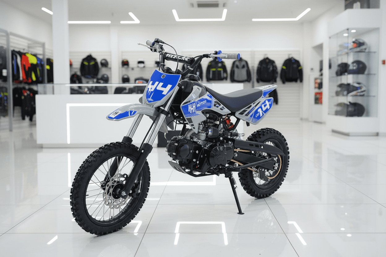 HHH DB-14 DLX 110cc Dirt Bike Fully Automatic Off Road Pit Bike Gas bike Dirt bike for youth (Black)