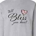 thumbnail image 3 of Inktastic Well Bless Your Heart with Floral Print Adult Sweatshirt, 3 of 4