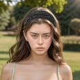 thumbnail image 2 of Unique Bargains 1 Pc Headband Wide Lace Hairband for Women Black, 2 of 5