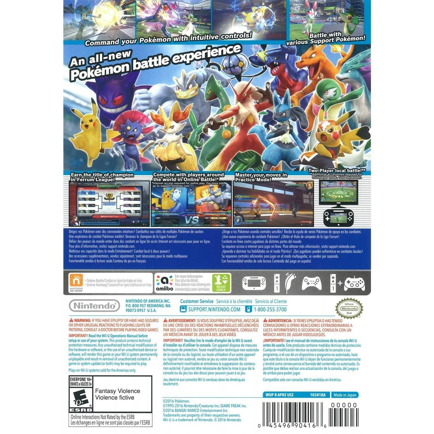 principio Aeródromo Flor de la ciudad Nintendo Pokken Tournament (Nintendo Wii U) - Walmart.com