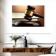 thumbnail image 3 of Elephant Stock Law Wall Art - Horizontal Canvas Wall Art - Living Room Wall Decor - Profession Canvas - Brown And Gold Decor - 36" x 24", 3 of 8