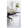 thumbnail image 2 of Soporte para papel higiénico, soporte para papel higiénico, soporte para rollo de fácil instalación para baño, cocina (negro), 2 of 5
