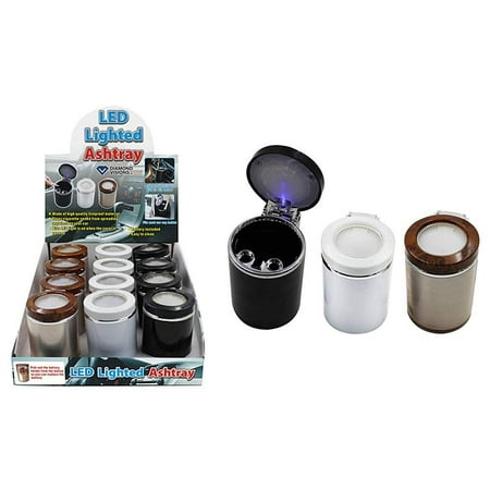 Decor Ashtrays - Diamond Visions 08-1601 LED Lighted Ashtray in Assorted Colors (1 Ashtray)