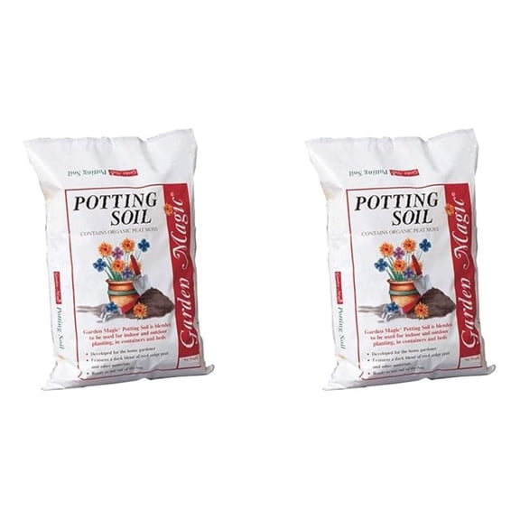 Michigan Peat All Purpose Potting Soil for Lawns, Gardens, and Raised Planting Beds with Reed Sedge, Peat, and Sand, 20 Pounds (2 Pack)