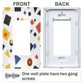 thumbnail image 3 of Yayeee Rocker Switch Wall Plate 1-Gang 4.6"x2.9" Home Decorative Outlet Cover, Black Simple Shapes, 3 of 6