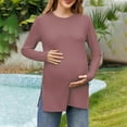 thumbnail image 7 of breaise Womens Long Sleeve Nursing Tops Cozy Crewneck Mama Blouses Shirts Fall Nursing Tee Shirts Solid Pregnancy Clothes S-2XL, 7 of 7