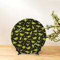 thumbnail image 6 of Kdxio Cute Cartoon Dinosaurs Green Silhouette Pattern Bone China Decorative Plate Ceramic Decorative Plate for Home Office Wall Stand Decorative Plates for Home Bedroom-7in, 6 of 6