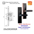 thumbnail image 2 of Smart Door Lock Tuya Electronic Lock Fingerprint Lock Password IC Card Key USB Charge For Smart Home, 2 of 6