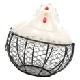 thumbnail image 1 of Cesta para guardar huevos, organizador de contenedores, adornos, contenedor ahuecado, gallina 1 juego de canasta de huevos, 1 of 9
