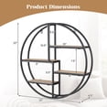 thumbnail image 3 of Gymax 4-Tier Floating Shelf Modern Geometric Hanging Storage Organizer for Living Room, 3 of 9