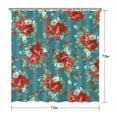 thumbnail image 5 of Pioneer Colorful Floral Shower Curtain for Bathroom Home Decor Bathtubs Waterproof Fabric Curtain with 12 Hooks 72x72in, 5 of 6