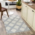 thumbnail image 4 of Hauteloom Washington Living Room, Bedroom Area Rug - Bohemian, Transitional - Denim, Cream - 2' x 3', 4 of 8