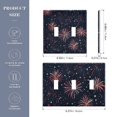 thumbnail image 2 of Yayeee Toggle Light Switch Wall Plate 3-Gang 6.37"x4.48" Decorative Outlet Cover, Red and White Fireworks Pattern, 2 of 7