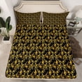 thumbnail image 2 of Castle Fairy Boys Girls Animal Wolf Abstract Bohemian Damask King Bed Sheets, 2 of 7