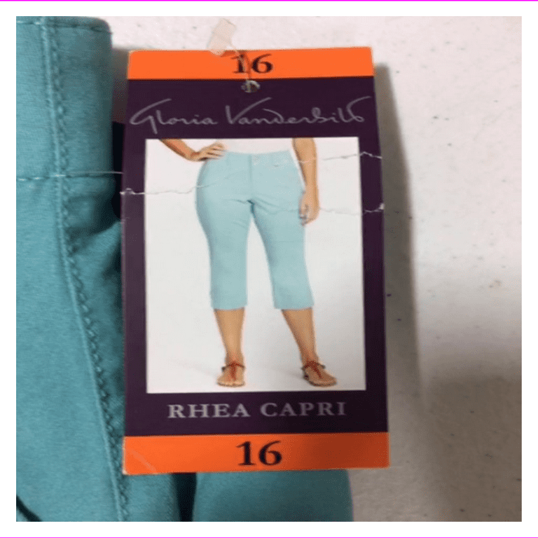 Gloria Vanderbilt Womens Rhea Comfort Waist Capri Pant (Scottsdale