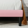 thumbnail image 5 of Allewie Full Size Velvet Upholstered Platform Bed Frame with Adjustable Vertical Channel Tufted Headboard, Pink, 5 of 12