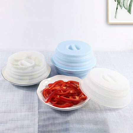 

huanledash Silicone Folding Fresh Sealing Cover Heat Resistant Fridge Bowl Plate Wrap Lid