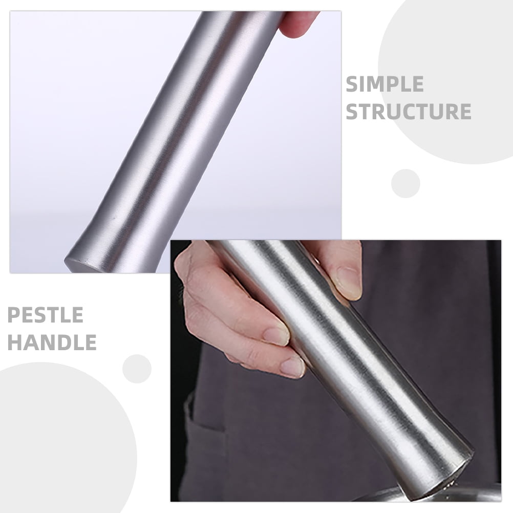 SKISUNO Garlic Pestle with Round Handle for Stainless Steel Kitchen Tool 1Pack