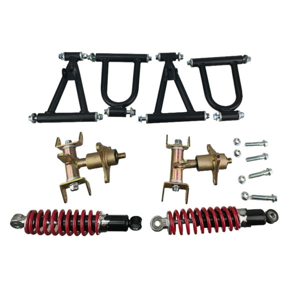 220mm Front Suspension Upper/ Lower Swingarm Assembly，250mm shock absorber Fits ATV Quad Bike Go Kart, High Performance