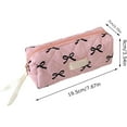 thumbnail image 4 of Multifunctional Coquette Bow Pencil Case - Cute Quilted Pen & Cosmetic Bag for Women, 4 of 7