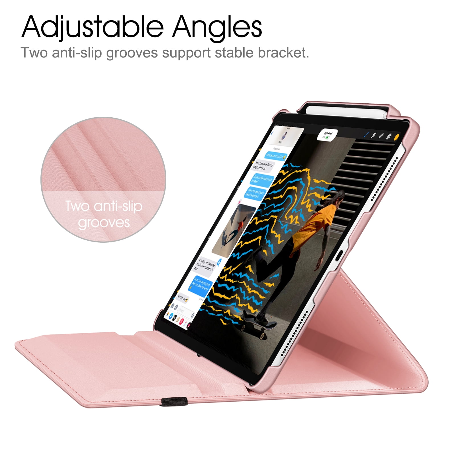 Fintie Swivel Case for iPad Pro 12.9 (2021/2020/2018) - 360 Degree Rotating Protective Cover w/Pencil Holder for iPad Pro 12.9-inch 5/4th/3rd Generation