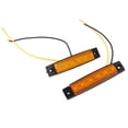 thumbnail image 4 of 10 luces de posición laterales de 6 LED, iluminación ámbar, CC de 12 V, IP68, resistentes al agua, usos múltiples para camiones y remolques, 4 of 15