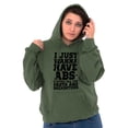 thumbnail image 4 of Want Abs Funny Working Out Cardio Gym Hoodie Sweatshirt Women Men Brisco Brands L, 4 of 6