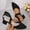 Black, variant on Womens Dress Shoes, Pointed Toe Wide Width Chunky Heels Elegant Party Wedding Pump Shoes Black US8.5