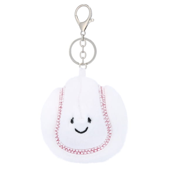 Pen+Gear Baseball Mini Plush Bag Charm, Red and White
