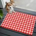 thumbnail image 5 of Red Bathroom Rug Washable 2x3 Entryway Rug Non Slip Country French Rustic Buffalo Plaid Modern Art Front Door Mat Low Pile Indoor Doormat Throw Floor Carpet for Kitchen Bedroom Entrance, 5 of 8