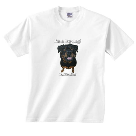 Rottweiler Head - I'm a Lap Dog! Funny Fat Head Rottweiler Dog Breed T-Shirt