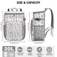 thumbnail image 3 of Travel Cooler Bag - White Princess Knight Pattern Camping Beer Cooler Backpack with Bottle Opener- Waterproof Insulated Picnic Backpacks - Cooler Bag for Beach, 3 of 6